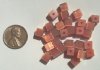 30 6mm Copper Orange Fiber Optic Cubes